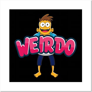 Weirdo Typography | Fun Letters with Simpsons-Style Characte Posters and Art